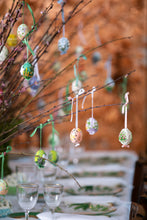 Load image into Gallery viewer, Hand-painted "Embroidered Chicks" Eggs Set of 3