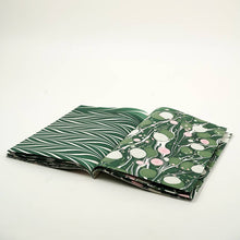 Load image into Gallery viewer, Green Hand Marbled Gift Wrapping Paper Booklet