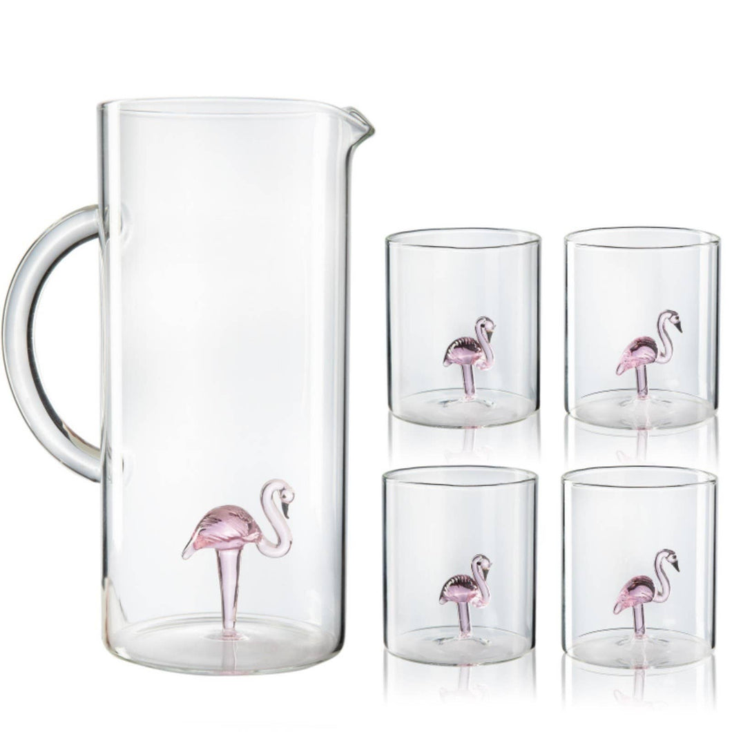 The Wine Savant - Flamingo Decanter Set