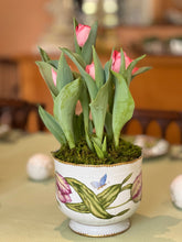 Load image into Gallery viewer, Round Pink Tulip Cachepot by Anna Weatherley