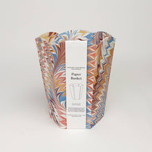 Load image into Gallery viewer, Desert Feather Hand Marbled Scalloped Collapsible Basket