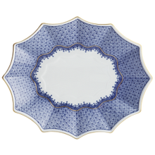 Load image into Gallery viewer, Mottahedeh China Blue Lace Fluted Tray
