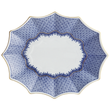 Load image into Gallery viewer, Mottahedeh China Blue Lace Fluted Tray