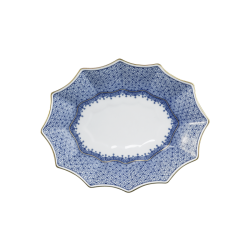 Mottahedeh China Blue Lace Fluted Tray