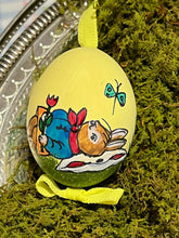 Load image into Gallery viewer, Hand-painted Traditional Pastel "Busy Bunnies" Eggs Set of 6