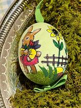 Load image into Gallery viewer, Hand-painted Traditional Pastel "Busy Bunnies" Eggs Set of 6