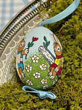 Load image into Gallery viewer, Hand-painted Traditional Pastel "Busy Bunnies" Eggs Set of 6