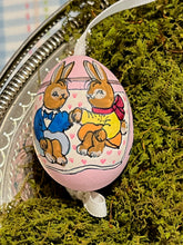 Load image into Gallery viewer, Hand-painted Traditional Pastel "Busy Bunnies" Eggs Set of 6