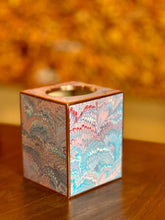 Load image into Gallery viewer, Blue and Pink Swirls Marble Tissue Box Cover by Shandell's