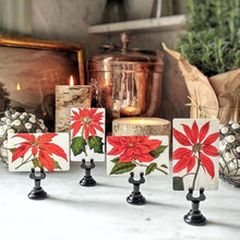Load image into Gallery viewer, Poinsettia Place Card set of 16 by The Punctilious Mr.P