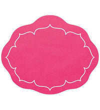 Load image into Gallery viewer, Oval Scalloped Placemats with Coating set of 2
