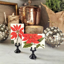 Load image into Gallery viewer, Poinsettia Place Card set of 16 by The Punctilious Mr.P