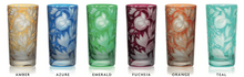 Load image into Gallery viewer, Verdure Etched Floral Highball Glass by Artel
