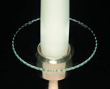 Load image into Gallery viewer, Glass Candle Rings - Bobeches - Set of 2