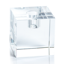 Load image into Gallery viewer, Crystal Glass Taper Candle Holders