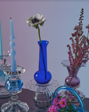 Load image into Gallery viewer, Tall Blue Candle Holder By Opaline Atelier