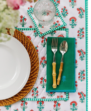 Load image into Gallery viewer, Emerald Icon Linen Dinner Napkin by Furbish Studio - Set of 4