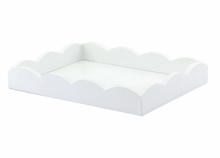 Load image into Gallery viewer, Small White Lacquer Scallop Tray by Addison Ross