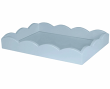 Load image into Gallery viewer, Small Pale Denim Lacquer Scallop Tray by Addison Ross