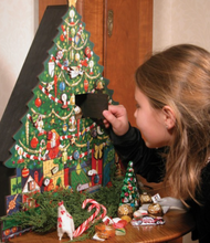 Load image into Gallery viewer, Byers' Choice Christmas Tree Wooden Advent Calendar