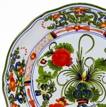 Load image into Gallery viewer, Faenza Garofano Carnation Scalloped Dinner Plate by Artistica Deruta of Italy - Set of 4