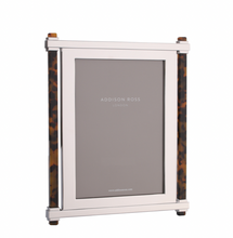 Load image into Gallery viewer, Faux Tortoise Shell & Silver Pillar Photo Frame by Addison Ross
