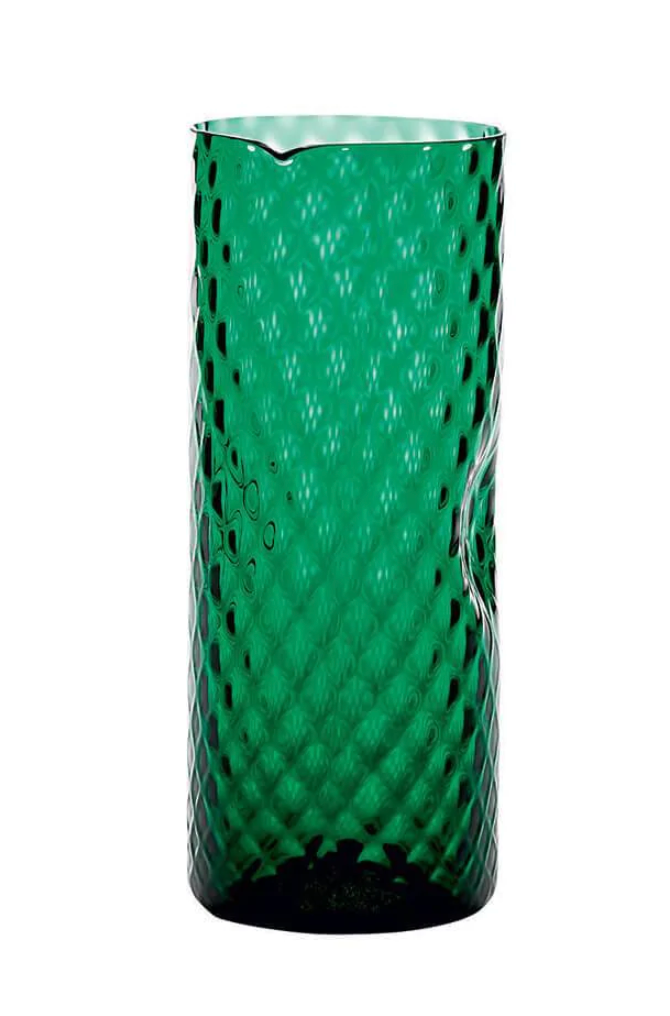 Green Veneziano Glass Carafe by Zafferano