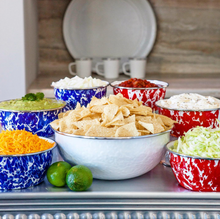 Load image into Gallery viewer, Solid Enamel Mixing Bowls by Golden Rabbit - Set of 3 with lids