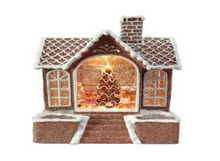 Load image into Gallery viewer, Gingerbread House Water Globe