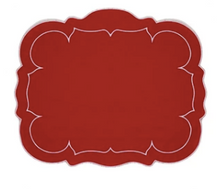 Load image into Gallery viewer, Scalloped Linen Placemats with Coating - Set of 4