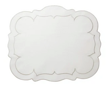 Load image into Gallery viewer, Scalloped Linen Placemats with Coating - Set of 4