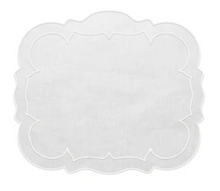 Load image into Gallery viewer, Scalloped Linen Placemats with Coating - Set of 4