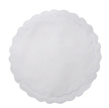 Load image into Gallery viewer, Round Scalloped Linen Placemats with Coating - Set of 4