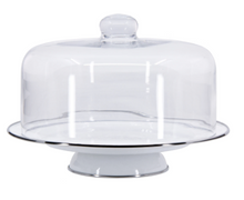 Load image into Gallery viewer, Splatterware Enamel Cake Stand with Glass Dome by Golden Rabbit