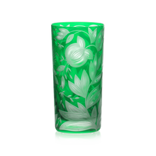 Load image into Gallery viewer, Verdure Etched Floral Highball Glass by Artel