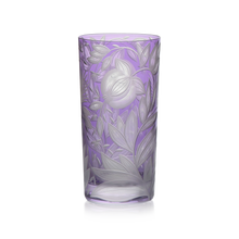 Load image into Gallery viewer, Verdure Etched Floral Highball Glass by Artel