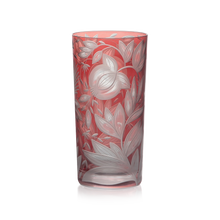 Load image into Gallery viewer, Verdure Etched Floral Highball Glass by Artel