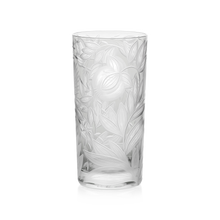 Load image into Gallery viewer, Verdure Etched Floral Highball Glass by Artel