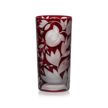 Load image into Gallery viewer, Verdure Etched Floral Highball Glass by Artel