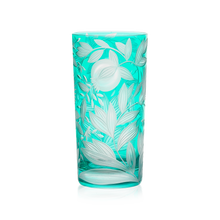 Load image into Gallery viewer, Verdure Etched Floral Highball Glass by Artel