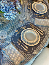 Load image into Gallery viewer, Scalloped Linen Placemats with Coating - Set of 4