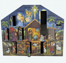 Load image into Gallery viewer, Byers' Choice Nativity Wooden Advent Calendar