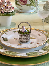 Load image into Gallery viewer, Mini Woven Silver Basket with Braided Handle - Vintage