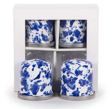 Load image into Gallery viewer, Splatterware Enamel Salt & Pepper Shakers by Golden Rabbit - Set of 4