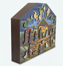 Load image into Gallery viewer, Byers' Choice Nativity Wooden Advent Calendar