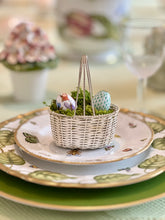Load image into Gallery viewer, Delicate Woven Silver Basket with Braided Handle