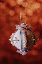 Load image into Gallery viewer, Pastel Purple and Plaid Vintage Push Pin Ornaments - Set of 4