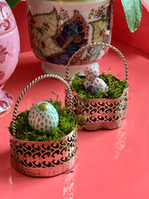 Load image into Gallery viewer, Pierced Baskets Pair with Twisted Handles - Set of 2 - Vintage