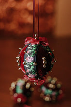 Load image into Gallery viewer, Velvet Floral Vintage Push Pin Ornament - Set of 12