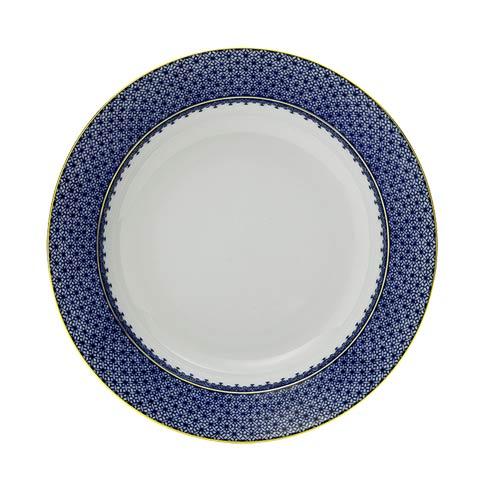 Blue Lace Rim Soup Plate by Mottahedeh China